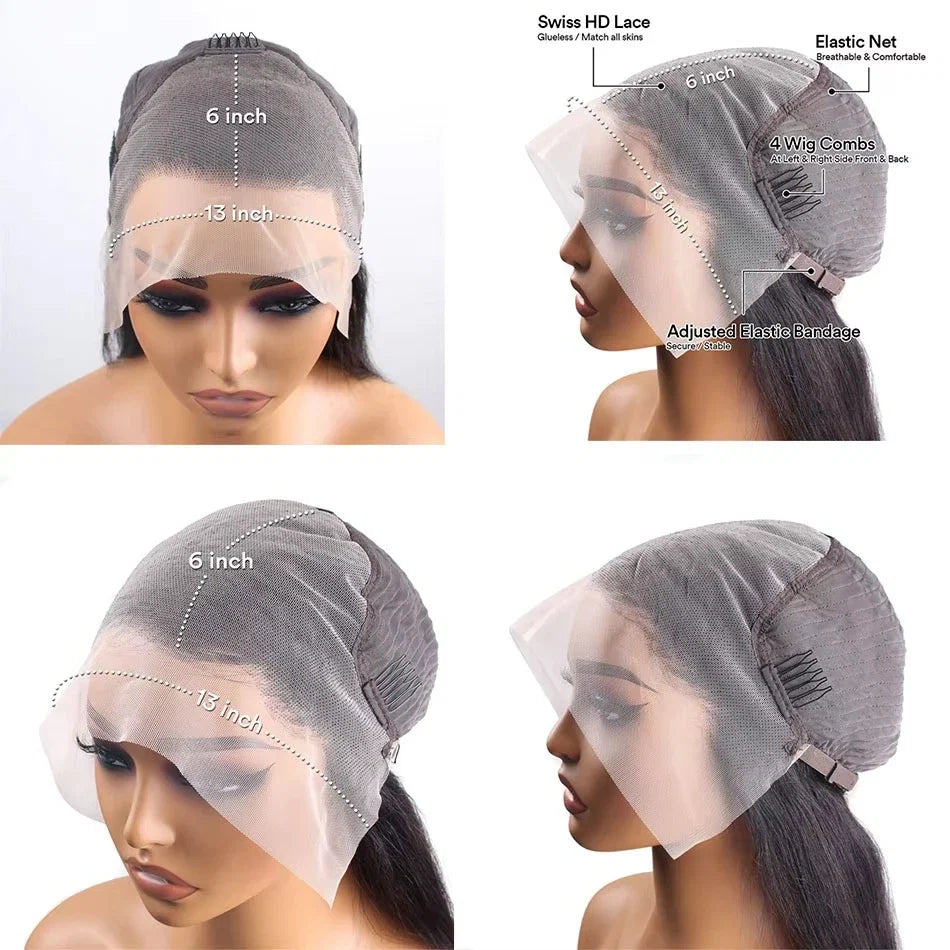 13x6 Straight Chocolate Brown Hd Lace Front Wig Human Hair Chocolate Brown 220 Density Human Hair Frontal Lace Wigs For Women