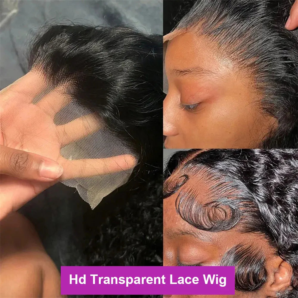 40 50 Inch Deep Wave Frontal Wig 13x4 13x6 360 HD Lace Frontal Wigs 300 Density Water Curly Human Hair Lace Front Wigs For Women