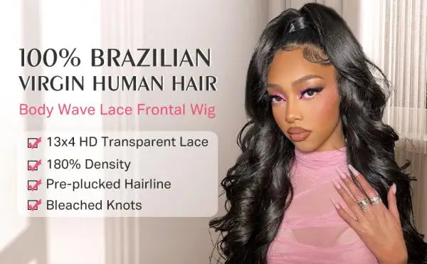 Body Wave Lace Front Wigs Human Hair 220 Density Transparent Lace Frontal Wigs For Women 13x6 13x4 Human Hair Wigs