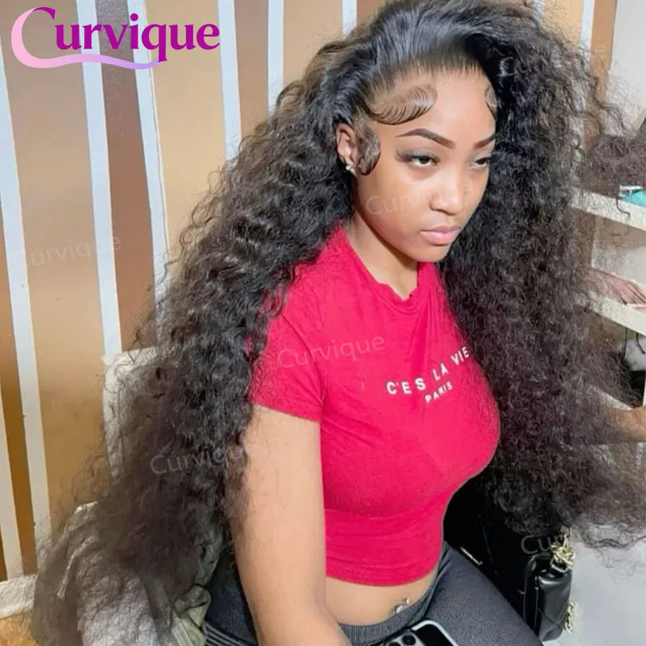 Curly Glueless Wigs Human Hair Ready To Wear 13x6 Deep Wave Hd Lace Front Human Hair Wig Transparent Curly Water Wave Lace Wigs
