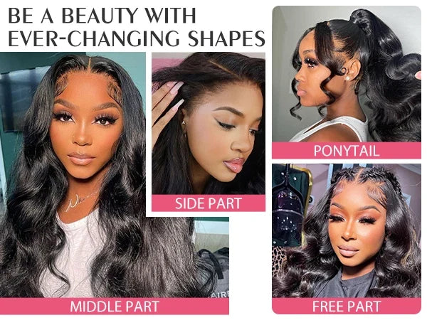Body Wave Lace Front Wigs Human Hair 220 Density Transparent Lace Frontal Wigs For Women 13x6 13x4 Human Hair Wigs