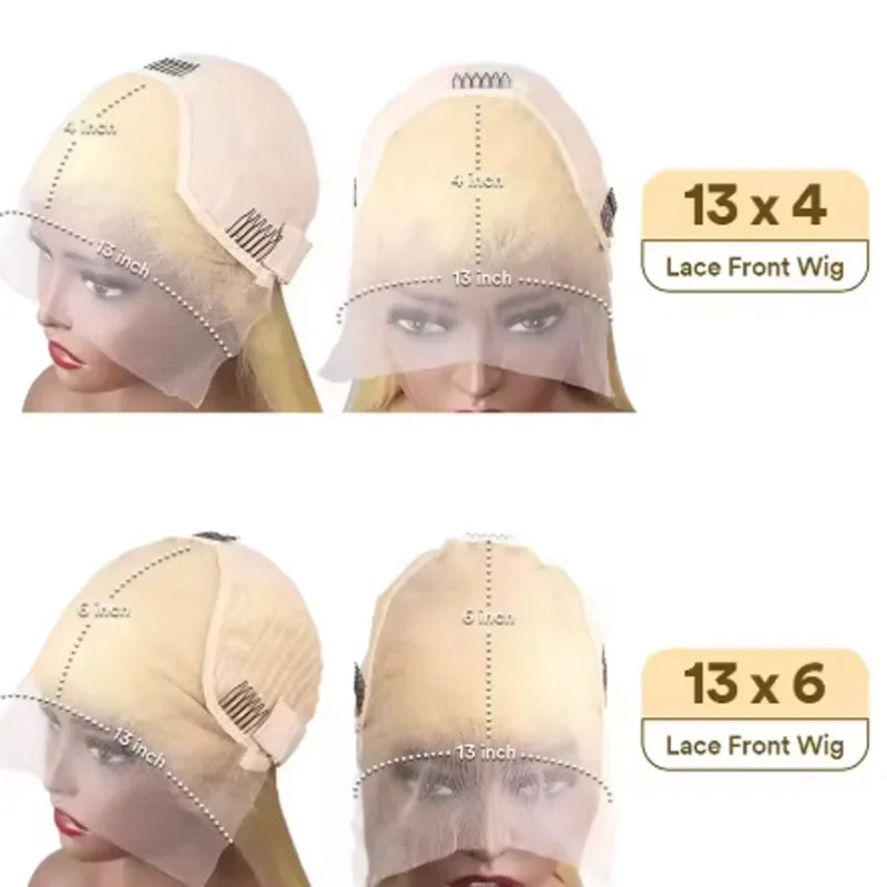 20 34 Inch 250% Density 613 Human Hair Wig 13x6 Hd Lace Frontal Wig Body Wave Lace Front Wig Honey Blonde Human hair For Women