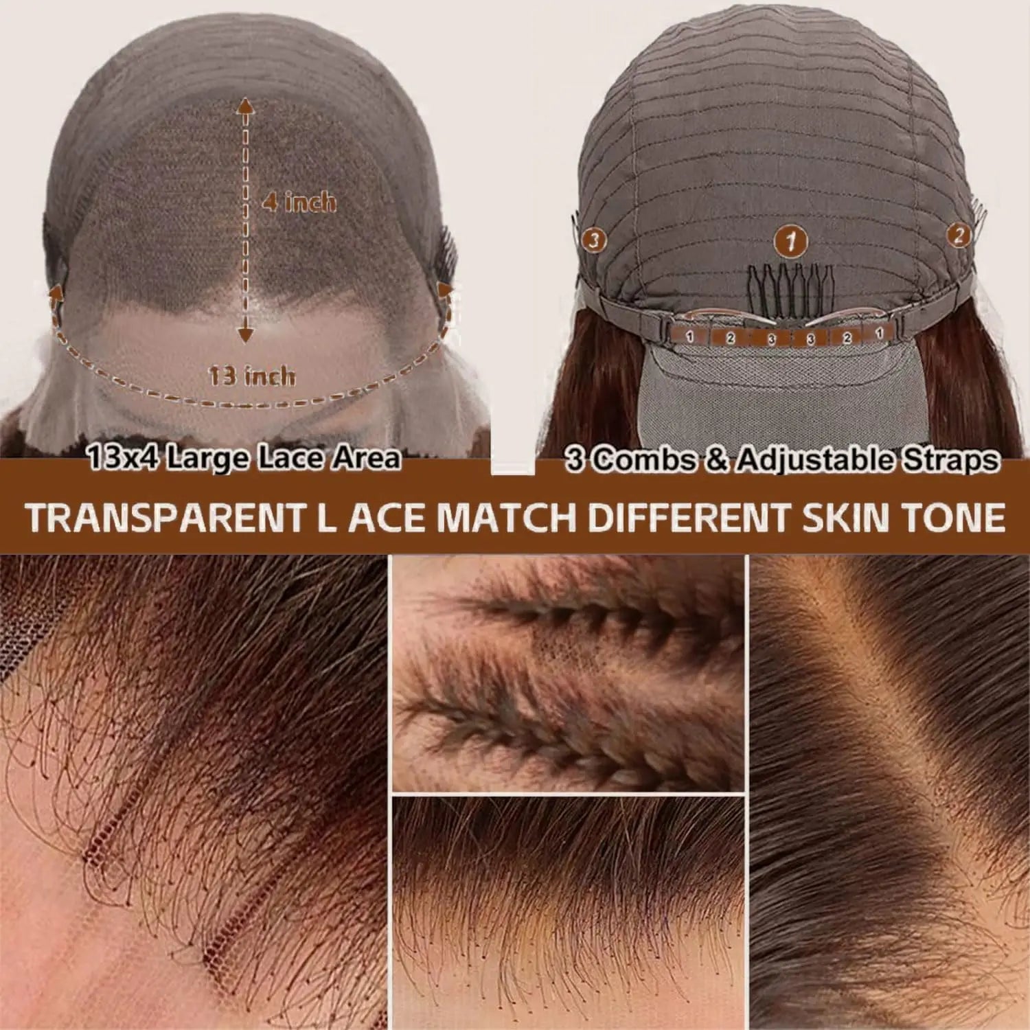 13x4 Chocolate Brown Body Wave Lace Front Wig 30 36 Inch 100% Brazilian Human Hair Wigs Lace Front Wig 13x6 Brown Wig For Women
