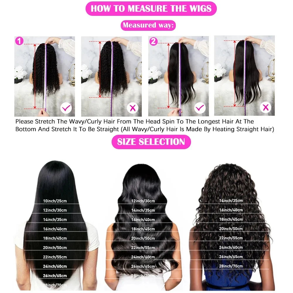 46 Inches Body Wave #4 Chocolate Brown 13x6 HD Lace Frontal Wigs  #4 Colored  Chocolate Brown Human Hair Wigs For Women hair