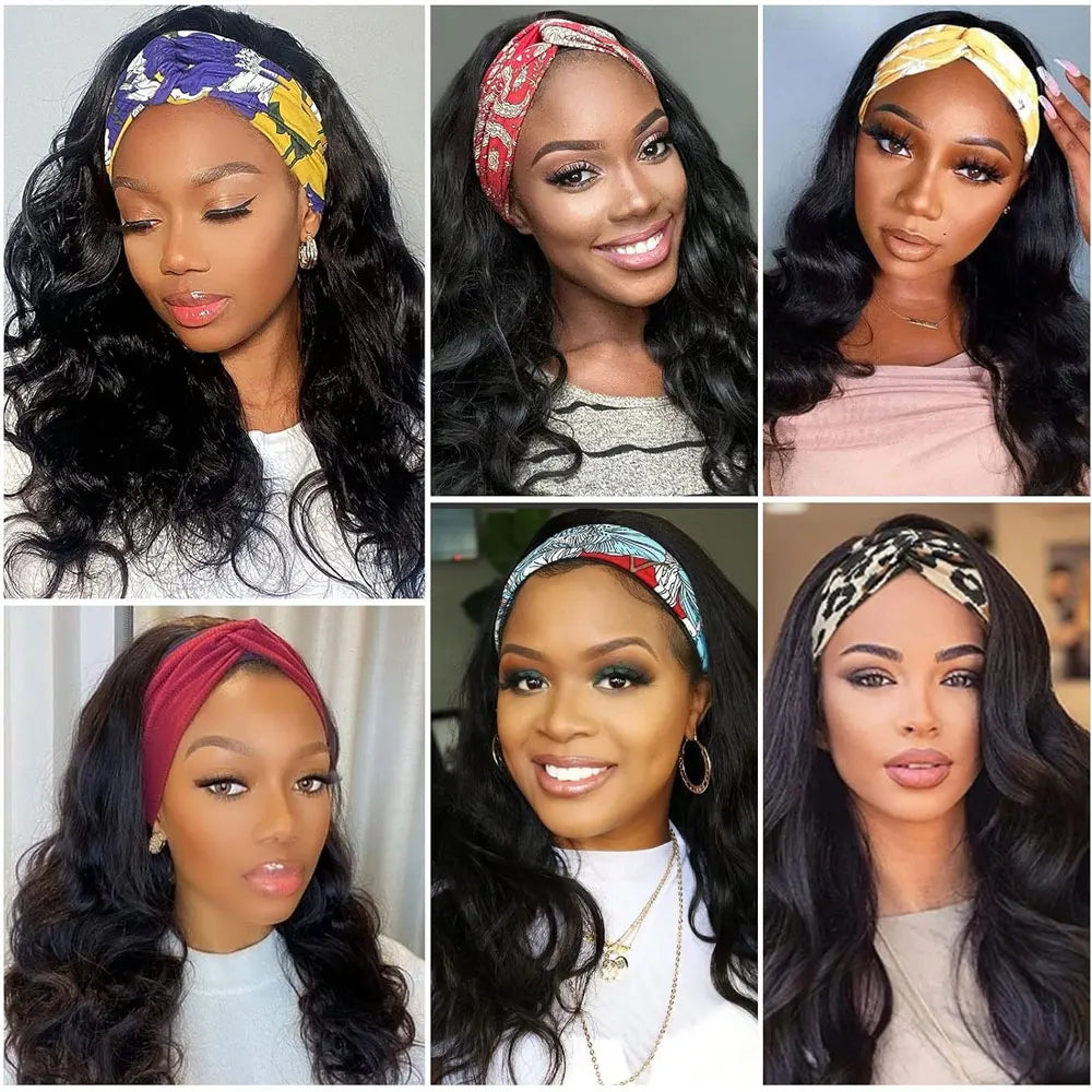 30 40 Inch Headband Wig Human Hair Body Wave Wig 200% Density Remy Human Hair Wigs For Black Women Brazilian Ready To Wear Wig