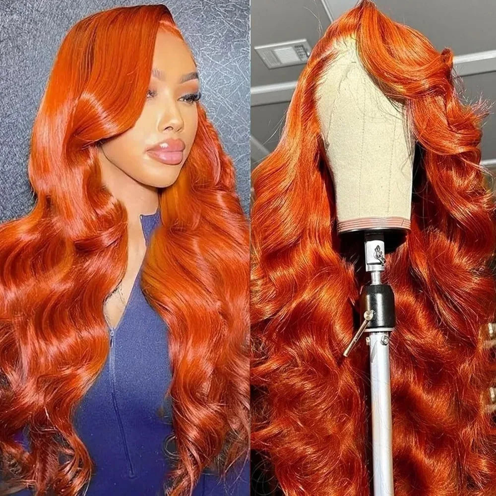 30 Inch Honey Blonde Ombre Lace Front Wig Human Hair 13x4 HD Lace Front Wig 4/27 Highlight Ombre Body Wave Lace Frontal Glueless