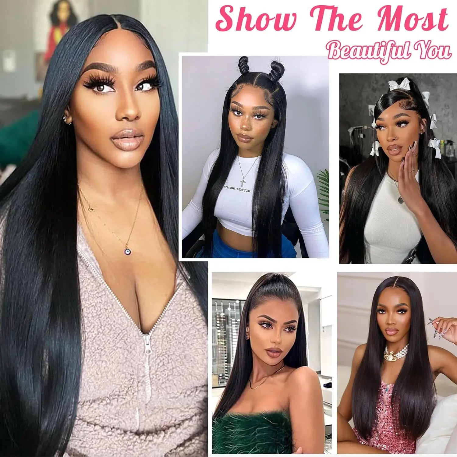 30 40 Inch 13x4 HD Transparent Bone Straight Lace Front Wig 200 Density Brazilian 13x6 Lace Frontal Wigs Human Hair For Women