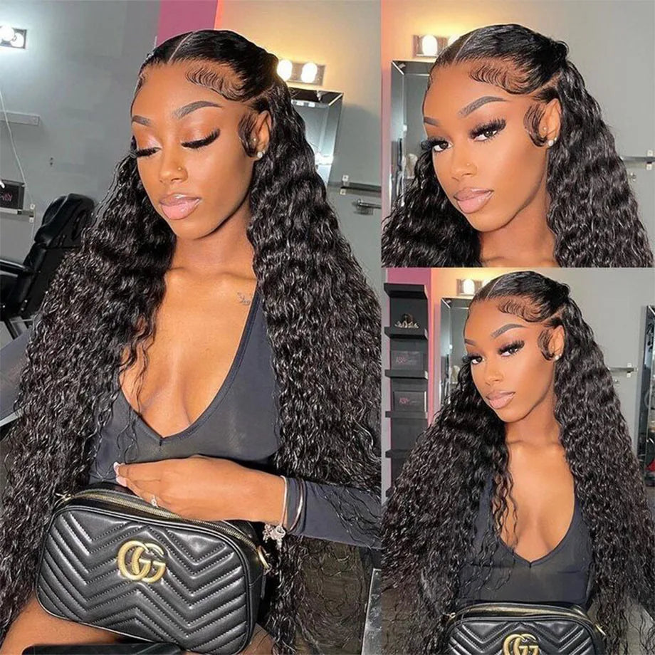 Curly Glueless Wigs Human Hair Ready To Wear 13x6 Deep Wave Hd Lace Front Human Hair Wig Transparent Curly Water Wave Lace Wigs