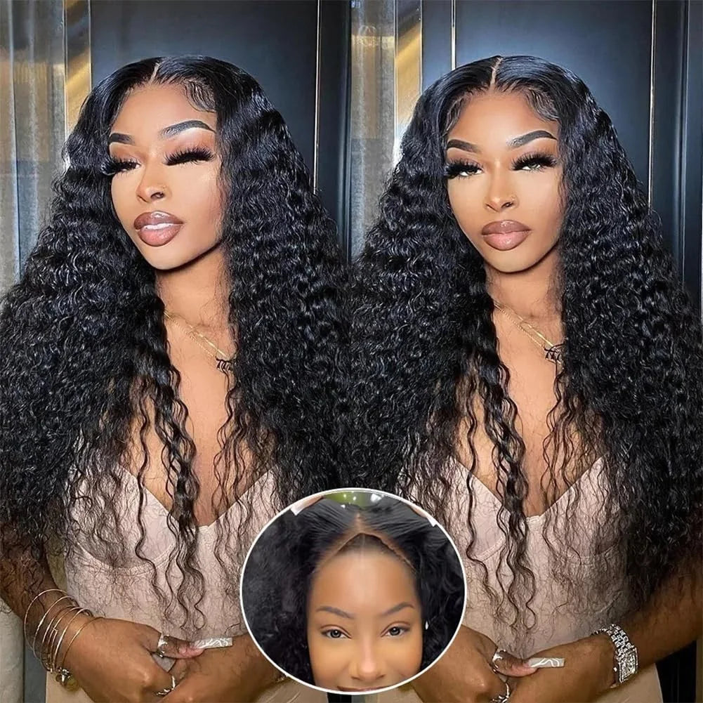 Curly Glueless Wigs Human Hair Ready To Wear 13x6 Deep Wave Hd Lace Front Human Hair Wig Transparent Curly Water Wave Lace Wigs
