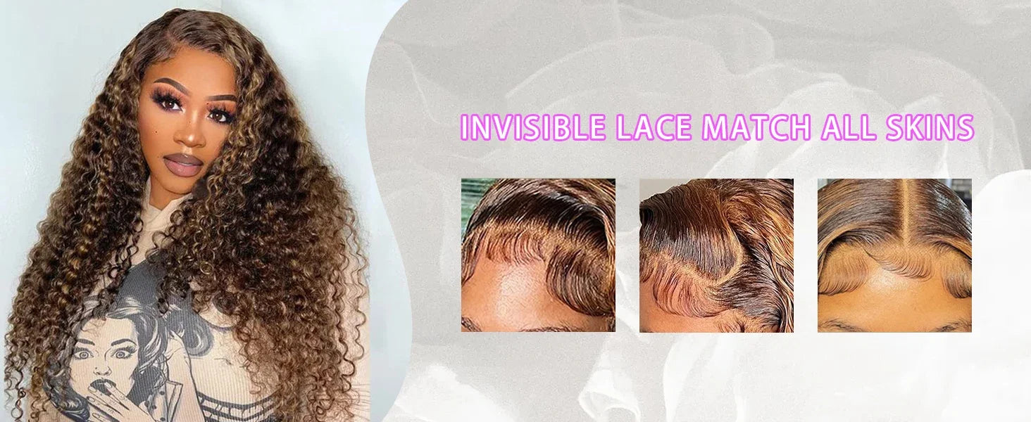 32 36 Inch Highlight Wig Human Hair Deep Wave 13X6 Hd Lace Frontal Wig 13X5 4/27 Ombre Brown Blonde Lace Front Wigs For Women