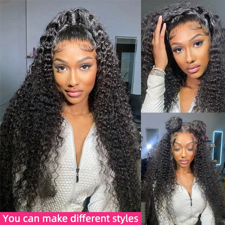 Curly Glueless Wigs Human Hair Ready To Wear 13x6 Deep Wave Hd Lace Front Human Hair Wig Transparent Curly Water Wave Lace Wigs