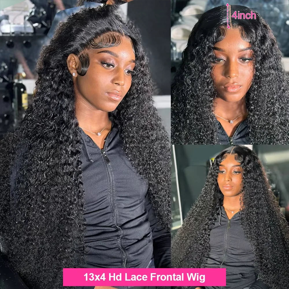 HD Lace Human Hair Curly Wigs