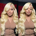 20 34 Inch 250% Density 613 Human Hair Wig 13x6 Hd Lace Frontal Wig Body Wave Lace Front Wig Honey Blonde Human hair For Women