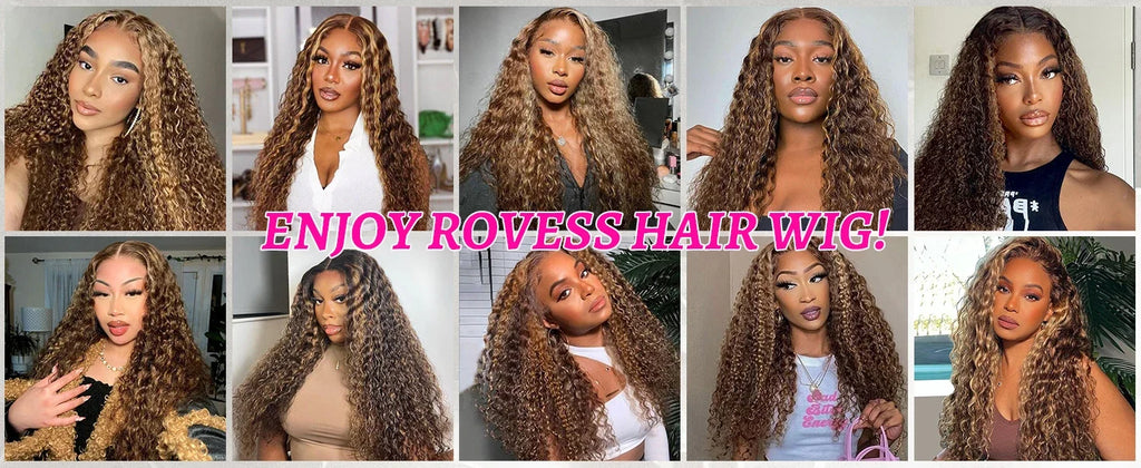 32 36 Inch Highlight Wig Human Hair Deep Wave 13X6 Hd Lace Frontal Wig 13X5 4/27 Ombre Brown Blonde Lace Front Wigs For Women