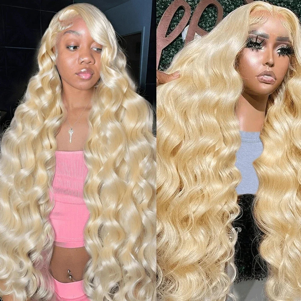 30 Inch Honey Blonde Ombre Lace Front Wig Human Hair 13x4 HD Lace Front Wig 4/27 Highlight Ombre Body Wave Lace Frontal Glueless