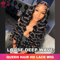Queen Hair Loose Deep Real HD Lace Wig Raw Hair Pre Plucked Full Frontal 13x6 13x4 5x5 6x6 Closure Melt Skin Lace HD Lace Wig