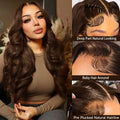 13x4 Chocolate Brown Body Wave Lace Front Wig 30 36 Inch 100% Brazilian Human Hair Wigs Lace Front Wig 13x6 Brown Wig For Women