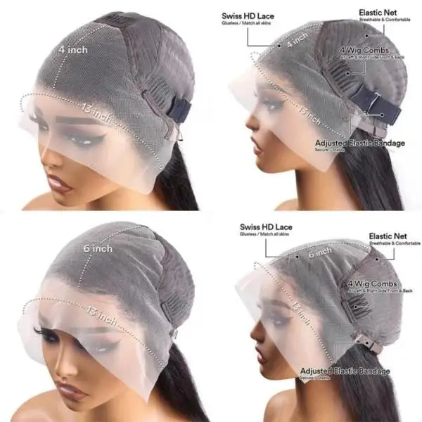 Body Wave Lace Front Wigs Human Hair 220 Density Transparent Lace Frontal Wigs For Women 13x6 13x4 Human Hair Wigs
