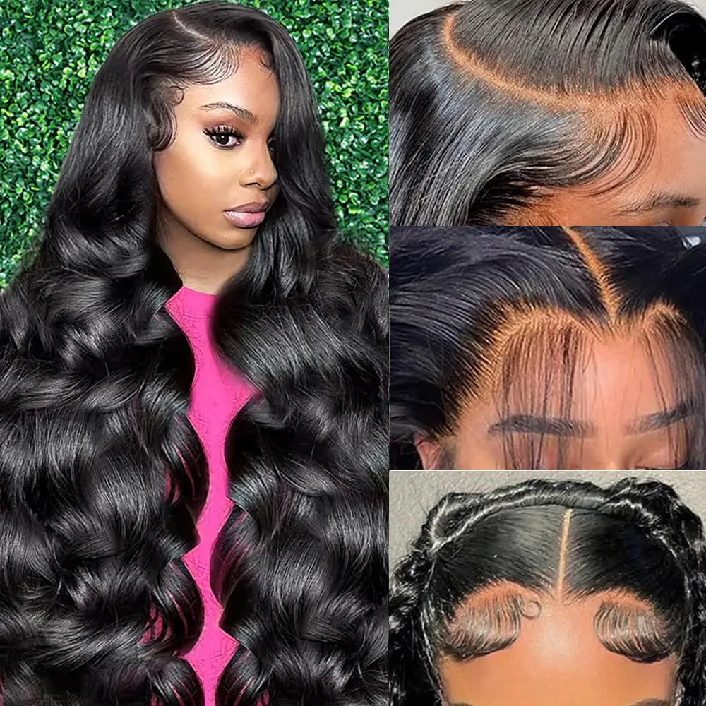Body Wave Lace Front Wigs Human Hair 220 Density Transparent Lace Frontal Wigs For Women 13x6 13x4 Human Hair Wigs
