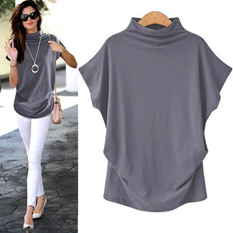 2019 Women Big Size Shirt 5XL 6XL Summer Women's Tunics Korean Blouses Casual Blusas Turtleneck Sexy Blouse Summer Solid Shirts