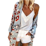 2019 Long Kimono Mujer Women's Blouse Fashion Boho Print Sunscreen Sheer Loose Summer Cardigan Beachwear Cover Up blusas mujer