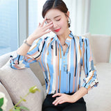 Women's blouse office chiffon blouse shirt casual tops plus size blusas mujer de moda 2019 White 5XL blouses