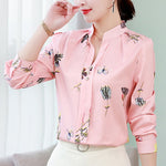 Women's blouse office chiffon blouse shirt casual tops plus size blusas mujer de moda 2019 White 5XL blouses