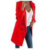 coat women Woman Long Wool Coat Elegant Blend Coats Slim  Female Long Coat Outerwear Jacket пальто женское manteau femme 40