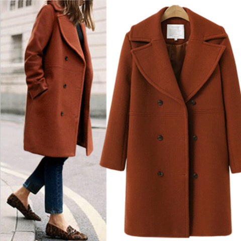 New Coat Women Plus Size Women's Coat Women's Coat Abrigos Mujer Invierno New Hot Sale Women Clothing Manteau Femme Woolen Coat