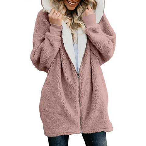 Women's Jacket Winter Coat Women Cardigan Ladies Warm Jumper Fleece Faux Fur Coat Hoodie Outwear Manteau Femme Plus Size 4XL