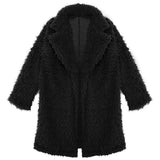 Manteau Femme Women's Fuzzy Fleece Open Front Long Cardigan Coat Faux Fur Warm 2019 Winter Outwear Jackets