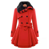 Manteau Femme Hiver fur crust Long winter wool Jas Women Fat tobacco Women's wool Jas Abrigos Mujer Invierno  Z338