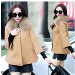 2017 brands High quality women's autumn winter Cape coats The cloak woolen coat  A short shawl jacket manteau femme hiver